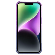 Etui silikonowe do iPhone 14 Plus, Gradient Magnetic, do MagSafe, fioletowe / szare