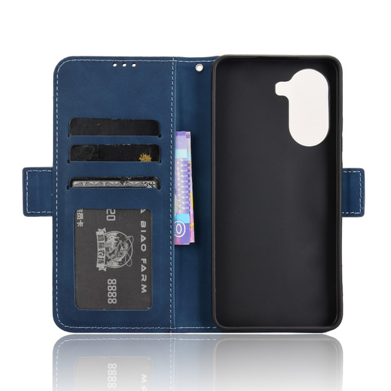 Etui z klapką do Xiaomi Poco X7 Pro 5G, Card Slot, granatowe