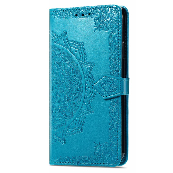 Etui z klapką do Realme 8i, Mandala, niebieskie