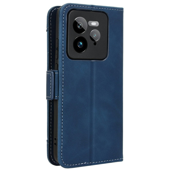 Etui z klapką do Realme GT 7 Pro, Card Slot, granatowe