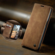 Etui CASEME do Samsung Galaxy M33 5G, Leather Wallet Case, brązowe