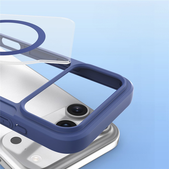 Etui z klapką Dux Ducis do iPhone 17 Pro Max, Skin X Pro, do MagSafe, granatowe