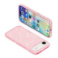 Etui do iPhone Air, do MagSafe, brokatowe, półprzezroczyste różowe