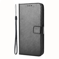 Etui z klapką do Xiaomi Poco X6 Pro 5G, Crazy Horse Wallet, czarne