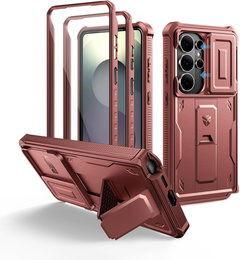 Etui pancerne do Samsung Galaxy S26 Ultra, Dexnor Full Body (Two Frames), czerwone