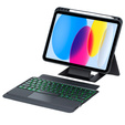 Etui z klawiaturą Bluetooth i touchpadem do iPad 11" 2025 A16 (11 gen.) / iPad 10.9" 2022 (10 gen.) – czarne