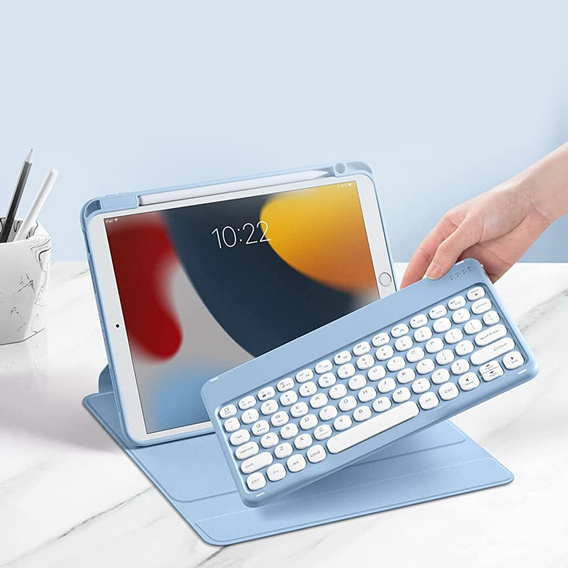 Etui z klawiaturą do iPad 10.2" 2021/2020/2019 (9/8/7 gen.), niebieskie