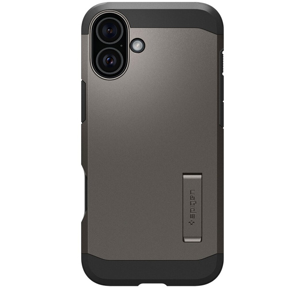Etui Spigen do iPhone 16, Tough Armor Mag MagSafe, szare + Szkło Hartowane 9H