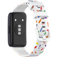 Pasek Silikonowy do Huawei Band 8 / Huawei Band 9 / Huawei Band 10, Biały / Wielokolorowy