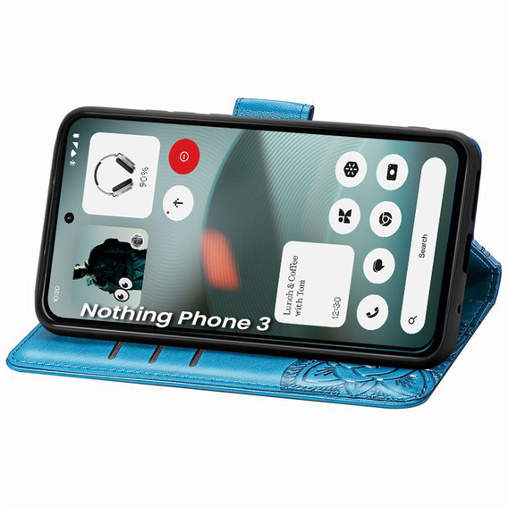 Etui z klapką do Nothing Phone 3 5G, Butterfly, niebieskie
