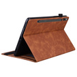 Etui biznesowe z eko-skóry do Samsung Galaxy Tab S10 Lite / S10 FE / S9 FE / S9 / S8 / S7 – brązowe
