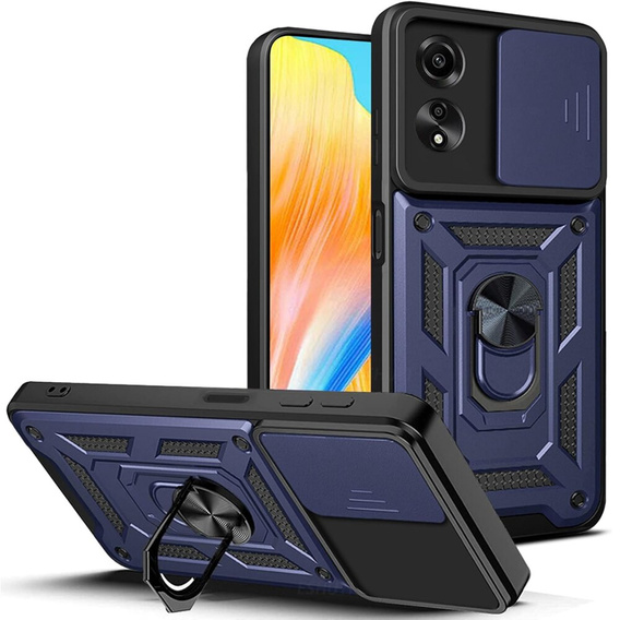 Etui pancerne do Oppo A38 4G / Oppo A18 4G, CamShield Slide, niebieskie