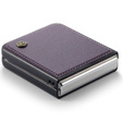 Etui do Samsung Galaxy Z Flip7 FE / Z Flip6, CASEME Litchi Leather, fioletowe