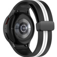 Pasek Silikonowy do Samsung Galaxy Watch 4/5/6/7/FE 40/42/43/44/45/46/47mm, Czarny / Biały