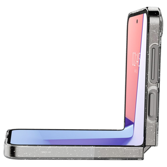 Etui Spigen do Samsung Galaxy Z Flip7 FE / Z Flip6, Airskin Glitter, Przezroczyste / Brokatowe