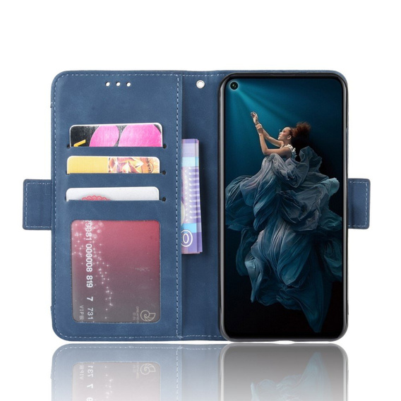 Etui z klapką do Huawei Honor 20 / Nova 5T, Card Slot, niebieskie