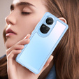 Etui do OPPO Reno 10 / 10 Pro, Fusion Hybrid, przezroczyste / niebieskie