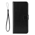 Etui z klapką do Xiaomi Poco F7 Ultra, Crazy Horse Wallet, czarne