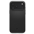 Etui Spigen do iPhone 17 Pro, Enzo Aramid MagSafe, carbon czarne