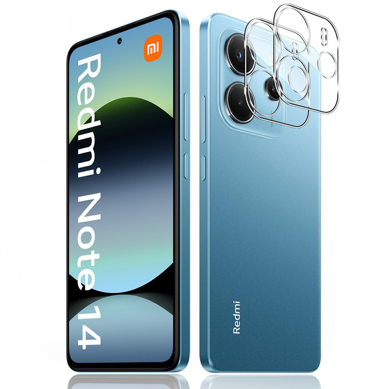 2x Szkło hartowane na aparat ERBORD do Xiaomi Redmi Note 14 4G, Przezroczyste