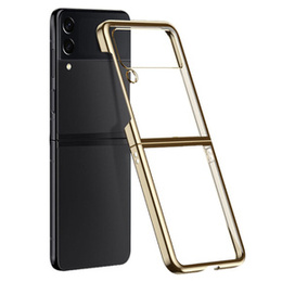 Etui Electroplating Frame do Samsung Galaxy Z Flip 4 5G, Gold