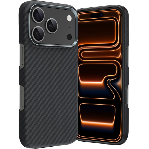 Etui do iPhone 17 Pro, włókno karbonowe, do MagSafe, czarne