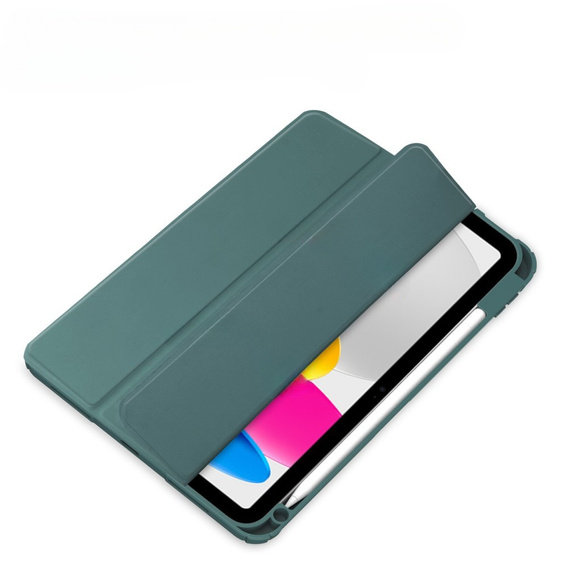 Etui do iPad 10.9" 2022 (10 gen.) / iPad 11" 2025 A16 (11 gen.), Smartcase Hybrid, z miejscem na rysik, ciemnozielone