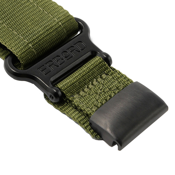 Pasek Nylonowy ERBORD MP84 do zegarków Garmin Quickfit 26mm, Zielony, Rozmiar M/L