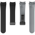 Pasek Silikonowy do Samsung Galaxy Watch 4/5/6/7/FE 40/42/43/44/45/46/47mm, Czarny / Szary