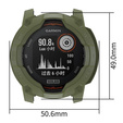 Etui TPU do Garmin Instinct 3 Solar / Instinct 3 AMOLED 50mm, Bumper – Zielone