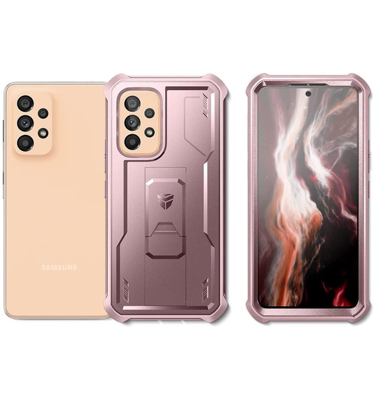 Etui pancerne do Samsung Galaxy A53 5G, Dexnor Full Body, różowe rose gold