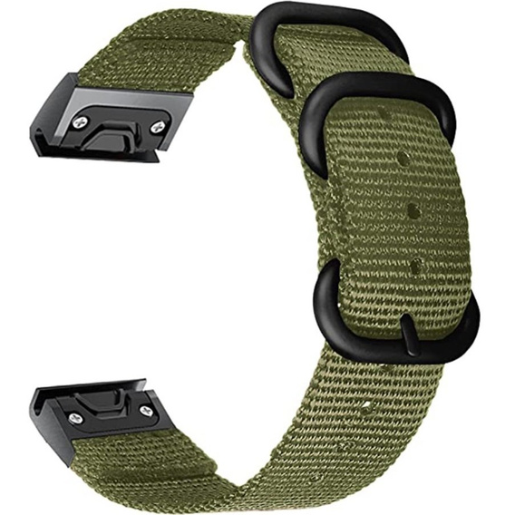Pasek Nylonowy QuickFit 20mm do Garmin Fenix 5S/6S/7S/8 43mm, Zielony