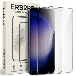 2x Szkło Hartowane do Samsung Galaxy S23, ERBORD 9H Hard Glass, szybka