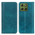 Etui z klapką do Motorola Edge 70, Split Leather, zielone