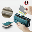 Etui CASEME do Samsung Galaxy Z Fold6 5G, RFID Leather Wallet, z paskiem na ramię, zielone