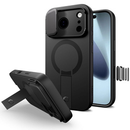 Etui Tech-Protect do iPhone 17 Pro, Kevlar Aura MagSafe, Czarne