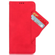 Etui z klapką do TCL 40 NxtPaper, Card Slot, czerwone