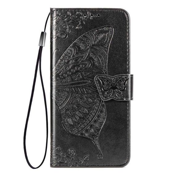 Etui z klapką do Samsung Galaxy M33, Butterfly, czarne