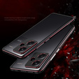 Etui do Xiaomi Redmi Note 13 Pro+, Armor Bumper, z osłoną obiektywu, czarne / czerwone