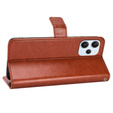 Etui z klapką do Xiaomi Redmi 12, Crazy Horse Wallet, brązowe