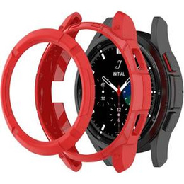 Etui z nakładką bezel ring do Samsung Galaxy Watch4 Classic 46mm, Czerwone