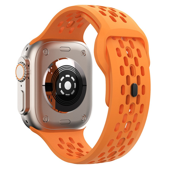 Pasek Silikonowy do Apple Watch 1/2/3/4/5/6/7/8/9/10/11/SE Ultra 1/2/3 42/44/45/46/49mm, Pomarańczowy