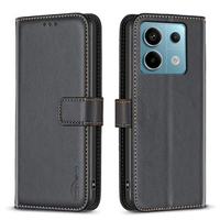 Etui z klapką do Xiaomi Redmi Note 13 Pro 5G,BINFEN Wallet, czarne