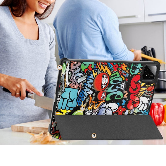 Etui do Xiaomi Pad 7 / 7 Pro, Smartcase, graffiti