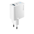 Forever Ładowarka Sieciowa 65W GaN 1x USB-C 1x USB-A + Kabel USB-C 1M