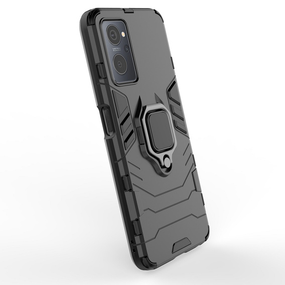 Etui do Realme 9i / Oppo A96, Kickstand Ring, czarne