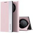 Etui z klapką do Honor Magic 6 Lite 5G, Side Magnetic, różowe