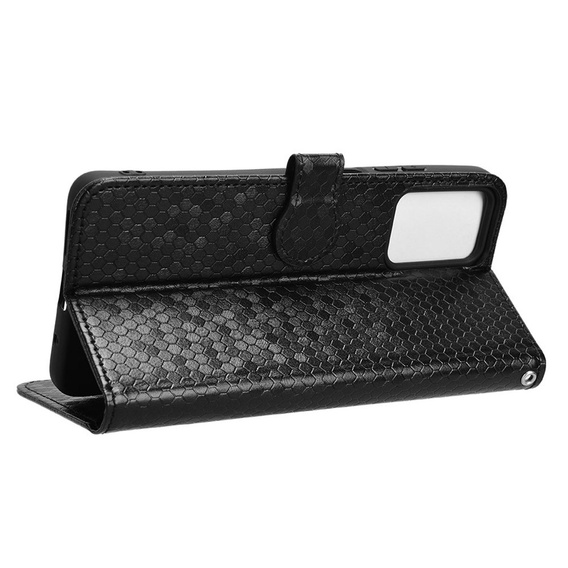 Etui z klapką do Motorola Moto G24 / G24 Power / G04, Wallet Rhombus, czarne