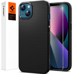 Etui Spigen do iPhone 13 Mini, Liquid Air, czarne + szkło