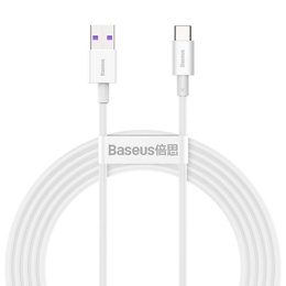 Baseus kabel Superior USB - USB-C 2,0 m 66W - biały